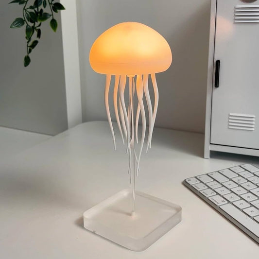 Jellyfish Silicone LED Mood Lamp – Aesthetic Bedside Night Light & Desktop Decor
