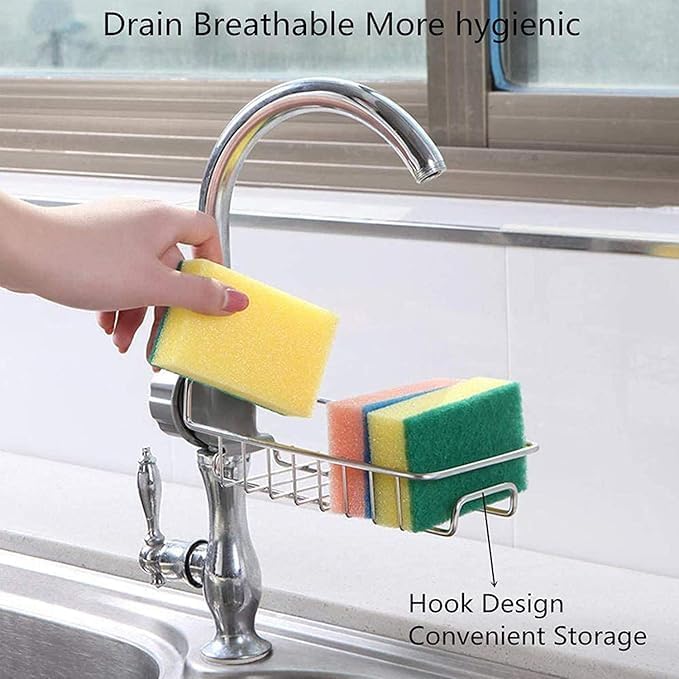 Stainless Steel Kitchen Sink Faucet Sponge Holder