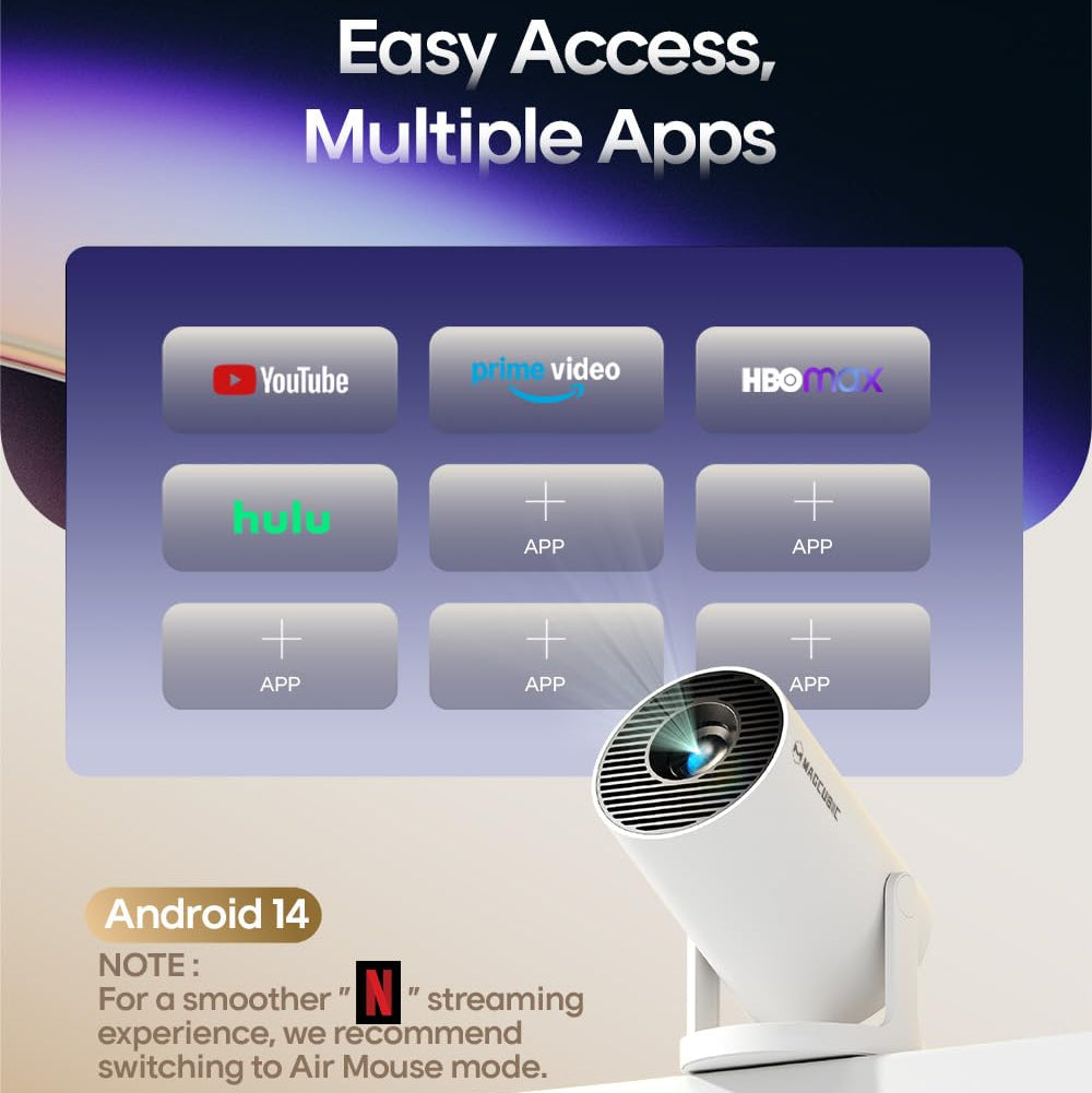 Freestyle projector , Android12, WiFi6, BT5.0, FULL HD, 180 Degre Rotation projector