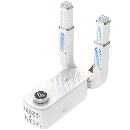 Electric Shoe Dryer and Warmer with PTC Heating, 48°C Fast Drying, 360° Warm Air, Foldable & Hanging Design