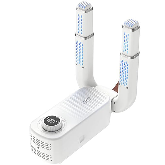 Electric Shoe Dryer and Warmer with PTC Heating, 48°C Fast Drying, 360° Warm Air, Foldable & Hanging Design