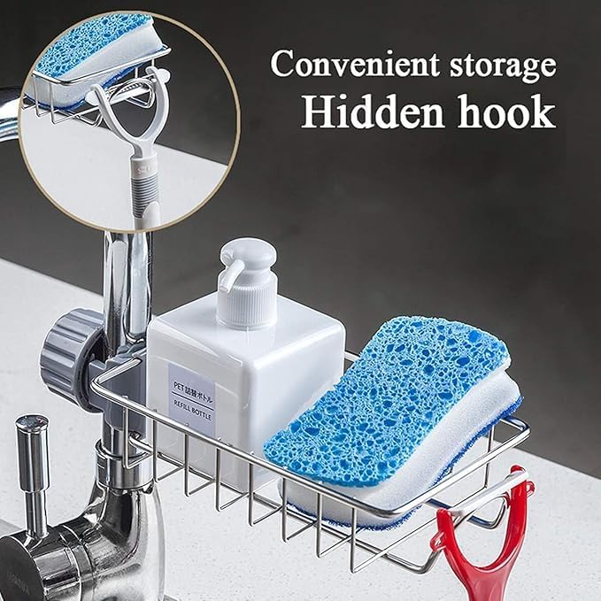 Stainless Steel Kitchen Sink Faucet Sponge Holder