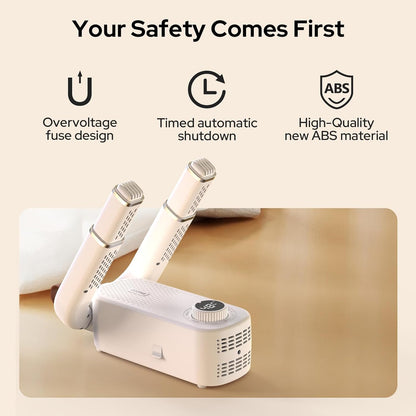 Electric Shoe Dryer and Warmer with PTC Heating, 48°C Fast Drying, 360° Warm Air, Foldable & Hanging Design