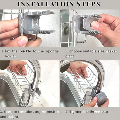 Stainless Steel Kitchen Sink Faucet Sponge Holder