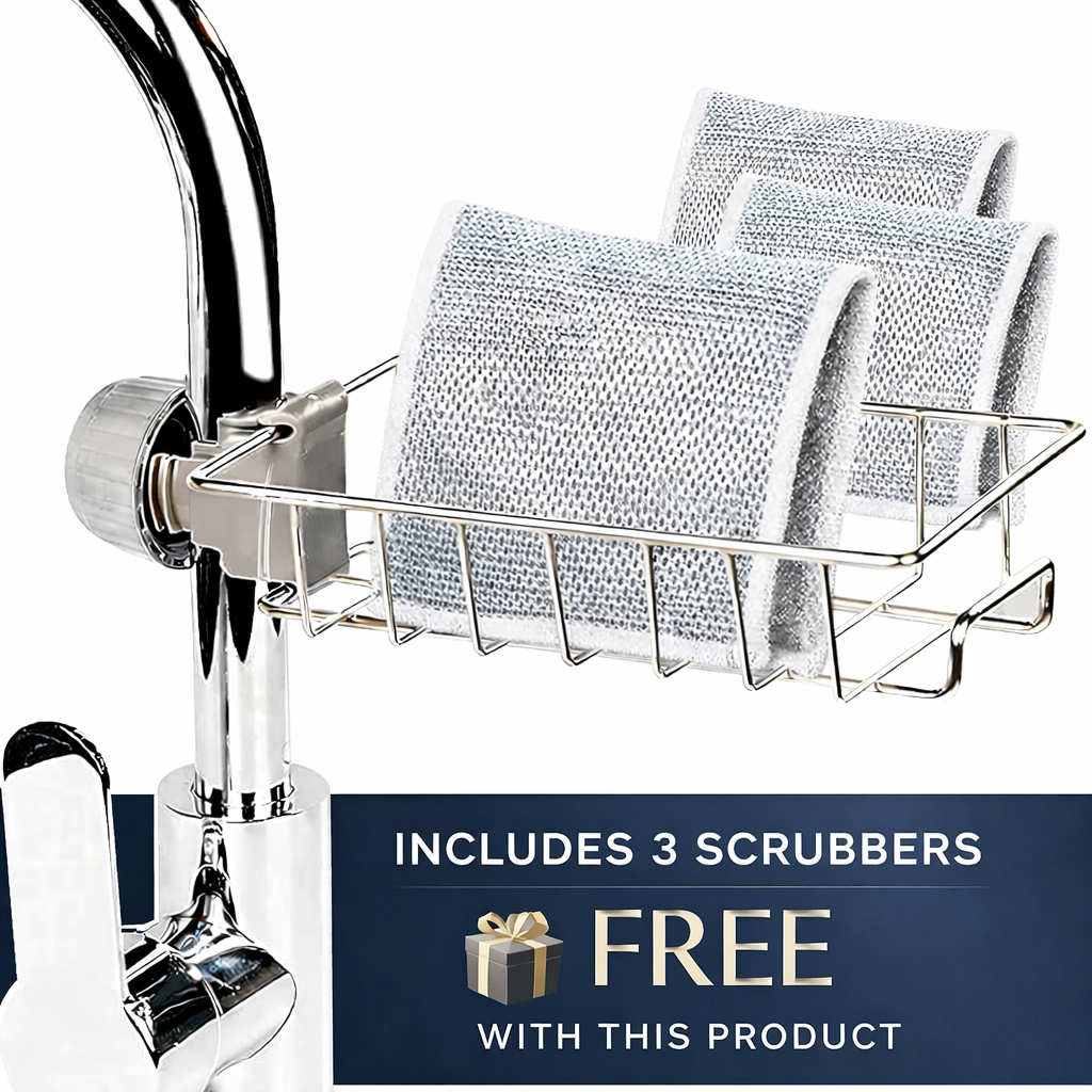 Stainless Steel Kitchen Sink Faucet Sponge Holder