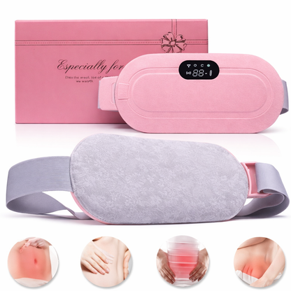 Portable Menstrual Heating Pad – Cordless Electric Waist Massager with 3 Heat Levels