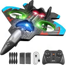 F-22 Sky Surfer RC Fighter Jet – 2.4G Remote Control Quadcopter Drone with LED Lights